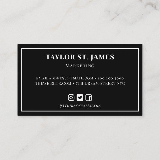 名刺（黒） 名刺 (裏面)