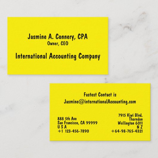 名刺（黒） 名刺 (正面/裏面)