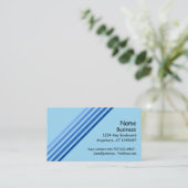 名刺 - 5本の斜めの青いライン (スタンド正面)