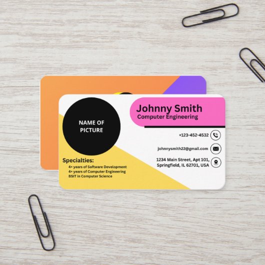 名刺#8 名刺 (正面/裏面インサイチュ)