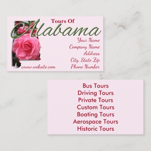 名刺 – ALABAMA (正面/裏面)