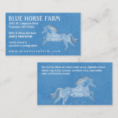 名刺- Backroundの青い白馬 名刺 (正面/裏面)