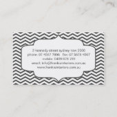 名刺> chevron2 [木炭: オレンジ] 名刺 (裏面)