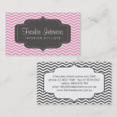 名刺> chevron2 [木炭: ピンク] 名刺 (正面/裏面)