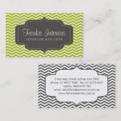 名刺> chevron2 [木炭: ライム] 名刺 (正面/裏面)