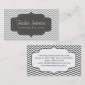 名刺> chevron2 [木炭: 灰色] 名刺 (正面/裏面)