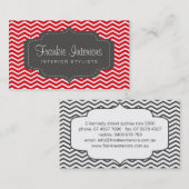 名刺> chevron2 [木炭: 赤] 名刺 (正面/裏面)