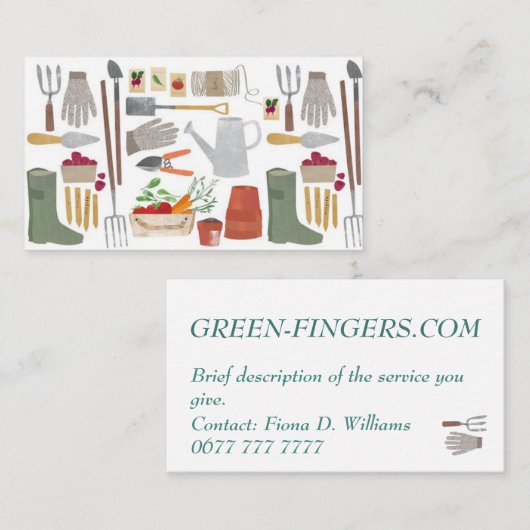 名刺 – Garden Toolsデザイン (正面/裏面)