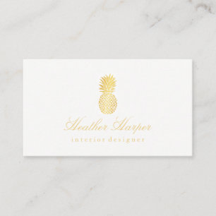 名刺- Golden Foil Pineappleスクリプト 名刺