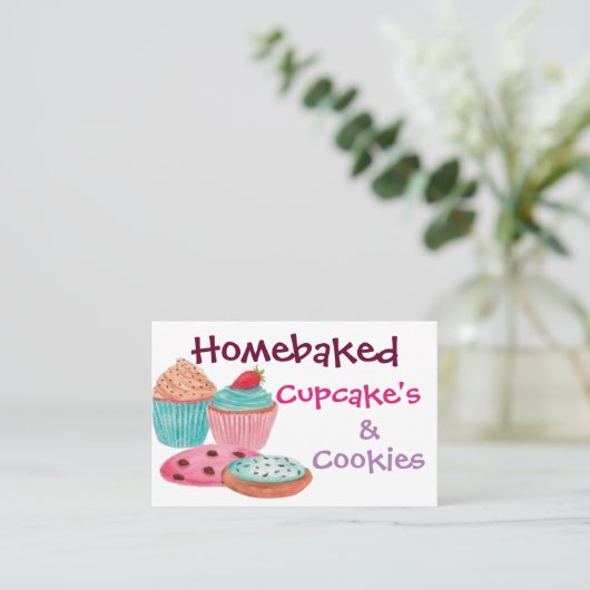 名刺 – Homebaked Cupcake's & Cookie (スタンド正面)