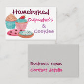 名刺 – Homebaked Cupcake's & Cookie (正面/裏面)