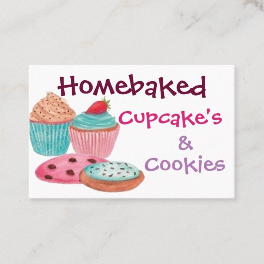 名刺 – Homebaked Cupcake's & Cookie (正面)