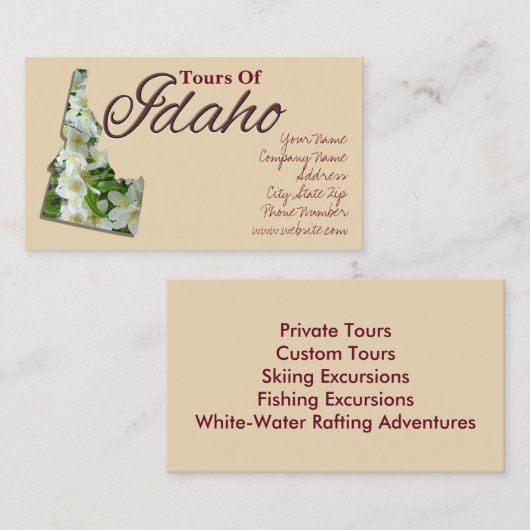 名刺 – IDAHO (正面/裏面)