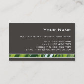 名刺> lawnmowing [ライム: 木炭] 名刺 (裏面)