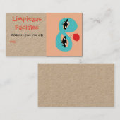 名刺， limpizazas faciales 名刺 (正面/裏面)