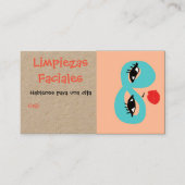 名刺， limpizazas faciales 名刺 (正面)