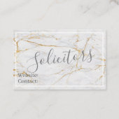 名刺 – Mableテクスチャ金ゴールド静脈 (裏面)