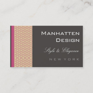 名刺> manhatten [ピンクの麝香] 名刺