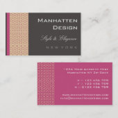 名刺> manhatten [ピンクの麝香] 名刺 (正面/裏面)