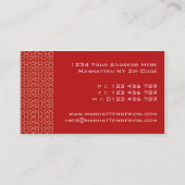 名刺> manhatten [深紅の] 名刺 (裏面)