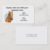 名刺、Palominoのペルーの馬の純金 名刺 (正面/裏面)