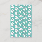 名刺 – Pet Sister Service Paw Prints (裏面)