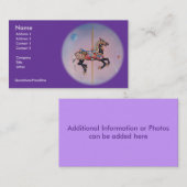 名刺- Petalumaの回転木馬の馬1 名刺 (正面/裏面)