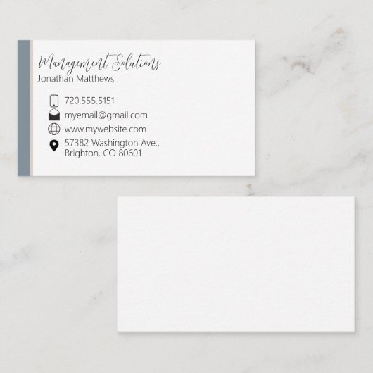 名刺 – Steel Blue (正面/裏面)