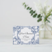 名刺- Toileのダマスク織の渦巻の花のバロック 名刺 (スタンド正面)