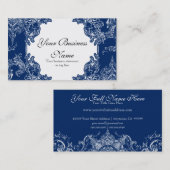名刺 – Toile Damask Swirlフローラバロック (正面/裏面)