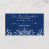 名刺 – Toile Damask Swirlフローラバロック (裏面)