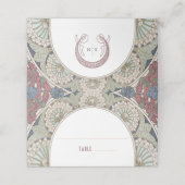 名刺Burgundyのテー結婚ブルヴィンテージ プレイスカード (外部開封)