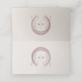 名刺Burgundyのテー結婚ブルヴィンテージ プレイスカード (内部開封)