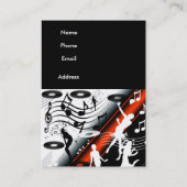 名刺DJディスクジョッキーレトロ音楽パーティー 名刺 (裏面)