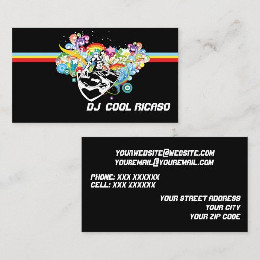 名刺DJ/音楽 名刺 (正面/裏面)