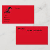 名刺HURICANEのデザイン 名刺 (正面/裏面)