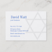 名刺Jewisの男性のダビデの星 名刺 (裏面)