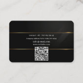 名刺qrコード,編集可能,ブラックホワイト,フォト 名刺 (裏面)