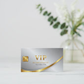 名刺VIP金ゴールド 名刺 (スタンド正面)
