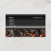 名刺Zizzagoアフリカ抽象芸術オレンジ 名刺 (裏面)