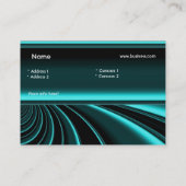 名刺Zizzagoティール（緑がかった色）ブラックシルクスワール2 名刺 (裏面)