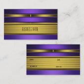 名刺Zizzagoパープルオールド金ゴールド 名刺 (正面/裏面)