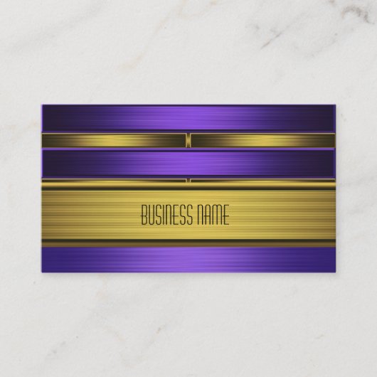 名刺Zizzagoパープルオールド金ゴールド 名刺 (正面)