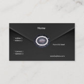 名刺Zizzagoブラックベルベットのクラッチ財布 名刺 (裏面)