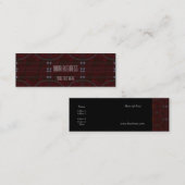 名刺Zizzagoレッドブラウンレザースタッド スキニー名刺 (正面/裏面)