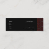 名刺Zizzagoレッドブラウンレザースタッド スキニー名刺 (裏面)