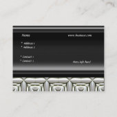 名刺Zizzago白黒メタルエンボス 名刺 (裏面)