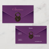 名刺Zizzago紫ベルベット封筒 名刺 (正面/裏面)