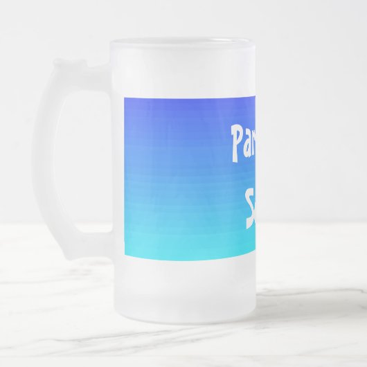 名前おもしろいの引用文パーティーブレンドブルー フロストグラスビールジョッキ (左)