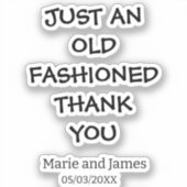 名前おもしろいを付けファッションド感謝していても古い シール (正面)